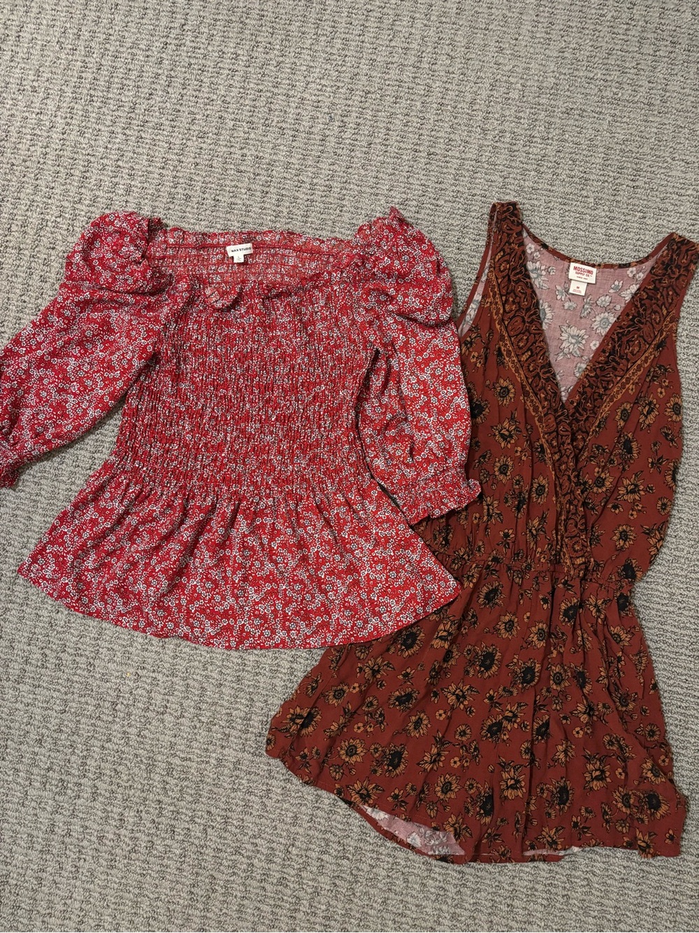 Floral Romper & Floral Top - Size M&L